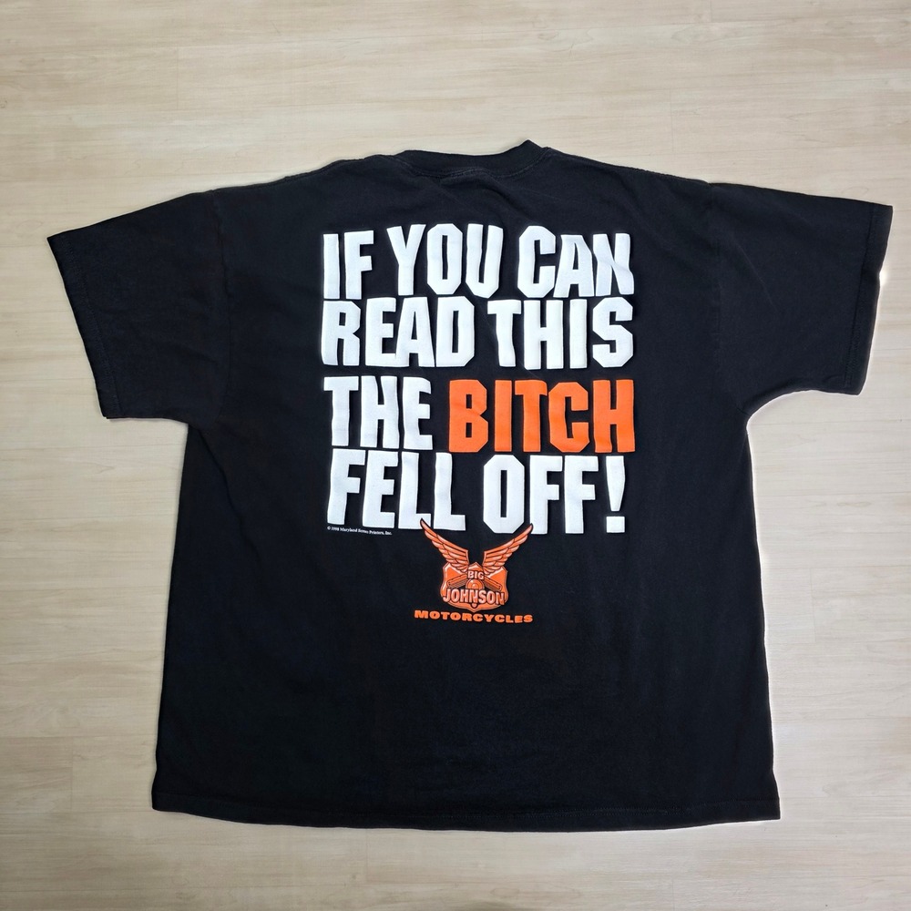 1998 Big Johnson Tag MotorcyclesThe Bi*ch That Fell Off Shirt‎ St Marten Sz XL